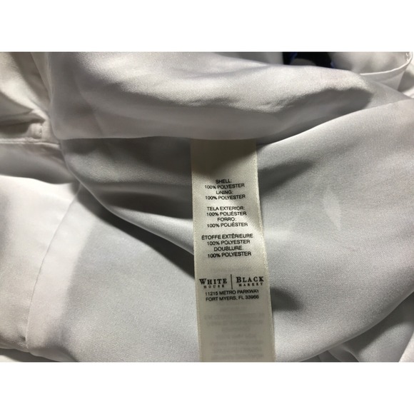 White House Black Market Corset Bustier Blouse size 10 Blue Floral Boning Pleats - Picture 11 of 16